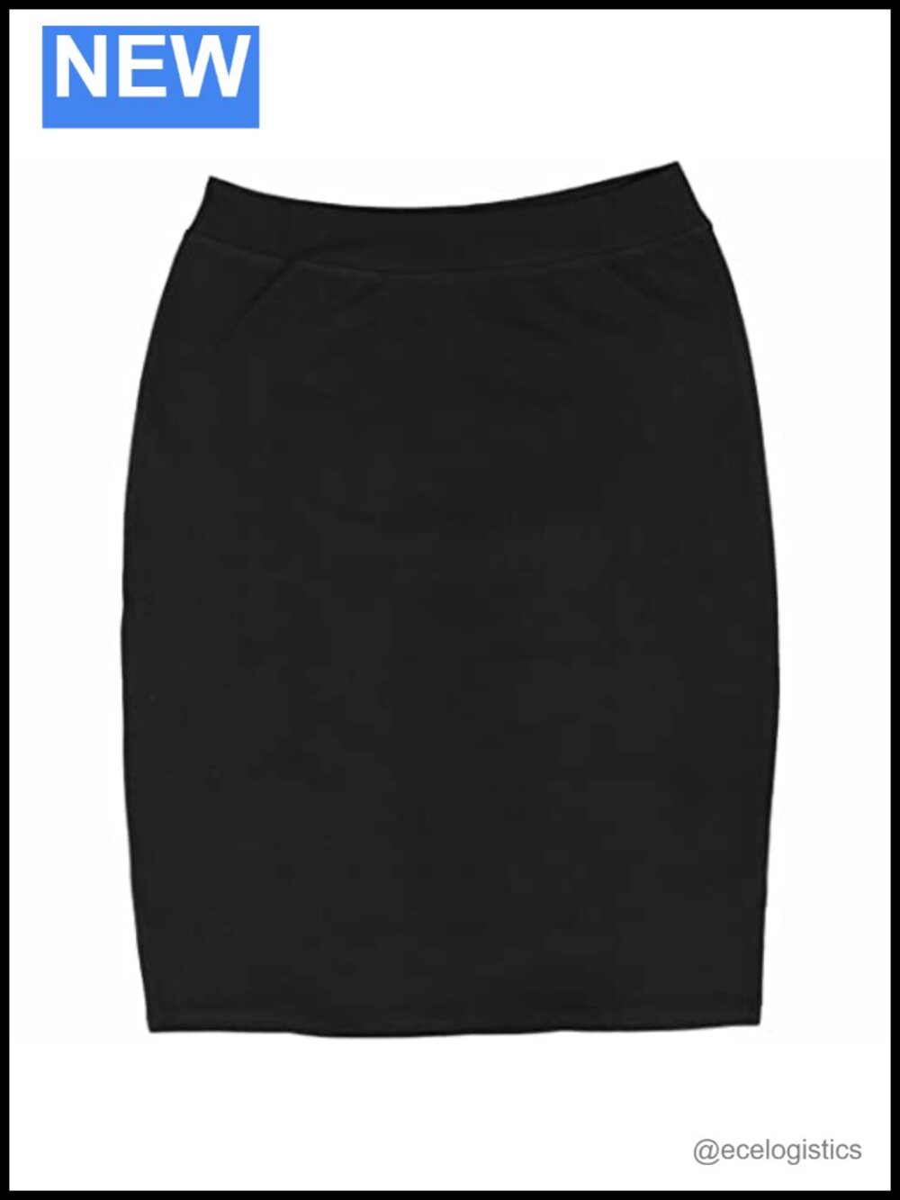 Women's Thin Lightweight Cotton Stretch Pencil Skirt 27 Inch Length Elastic